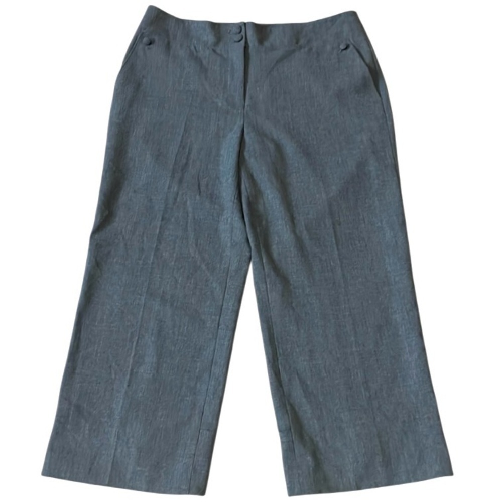 Ann Taylor Margo cropped trousers Gray Womens 2 Neutral Business casual Career